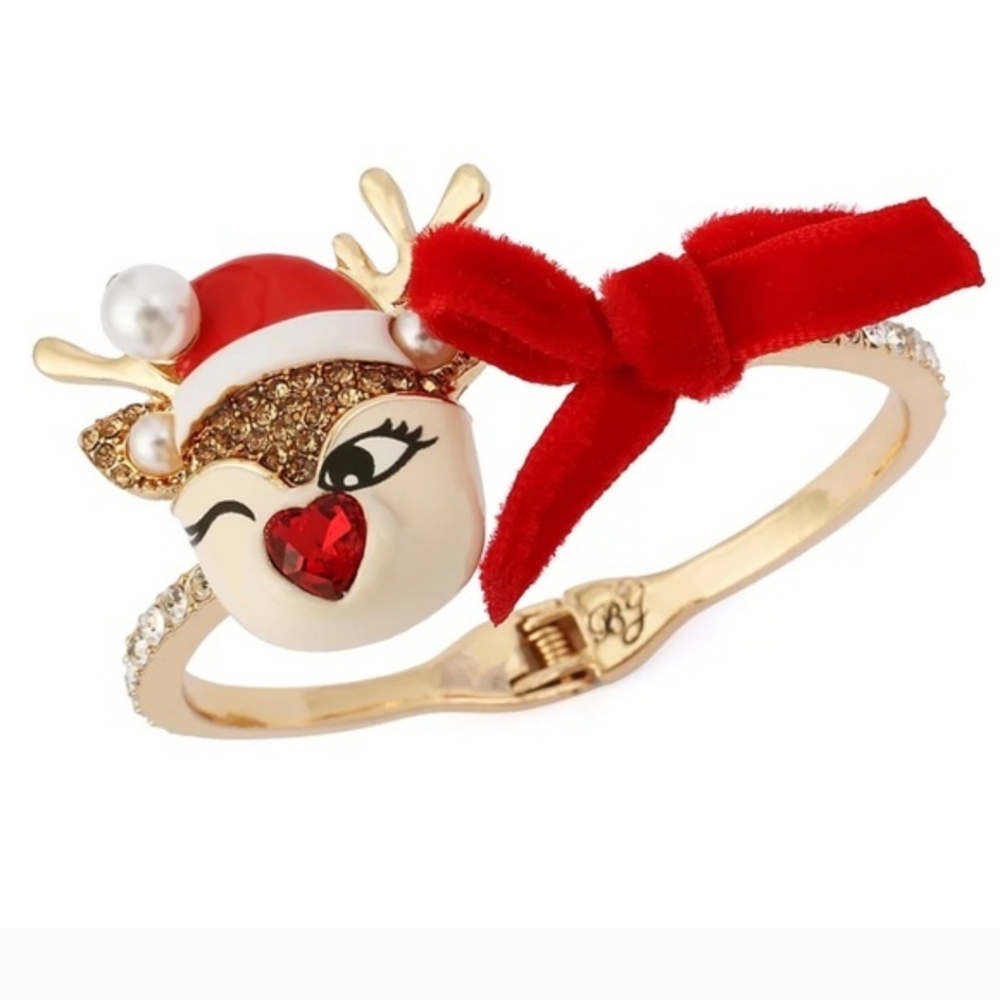 NWT SANTA BABY REINDEER/  RED BOW BRACLET/ BESTEY JOHNSON 🦌❤️
